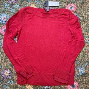 NWT Caroll Paris Red cashmere blend sweater